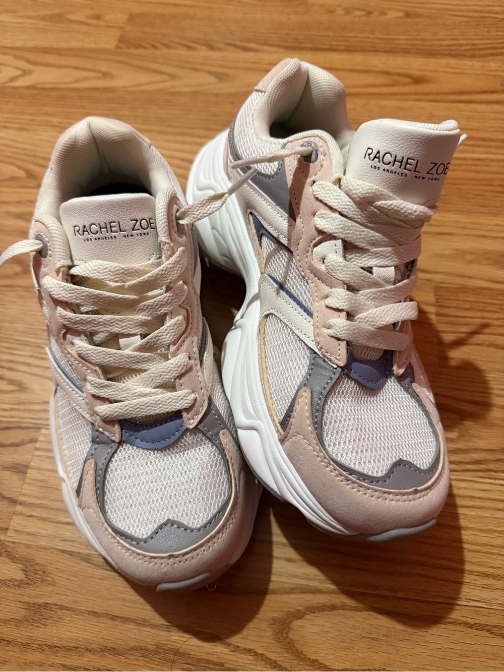 Rachel Zoe Pink and White Chunky Sneakers